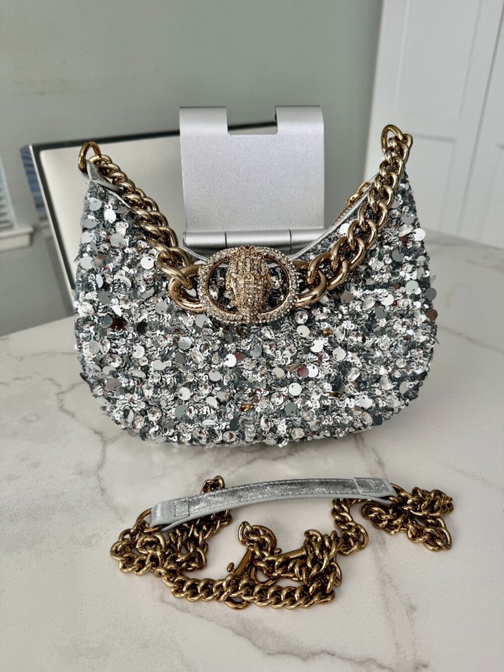 Kurt Geiger Small Chelsea Chain Hobo Bag - Picture 4 of 11
